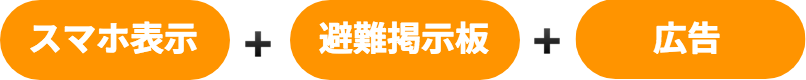 ハザード、防災マップ、避難掲示板